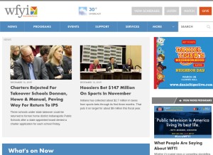 How wfyi.org looks like on a tablet such as an iPad.