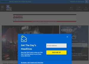 How wgal.com looks like on a tablet such as an iPad.