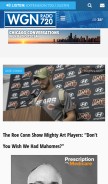How wgnradio.com looks like on a mobile device such as an iPhone.