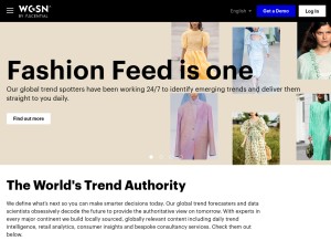 How wgsn.com looks like on a tablet such as an iPad.