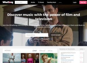 How what-song.com looks like on a tablet such as an iPad.