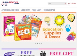 How whatamericabuys.com looks like on a tablet such as an iPad.