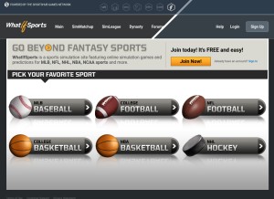 How whatifsports.com looks like on a tablet such as an iPad.