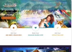 How whatismyspiritanimal.com looks like on a tablet such as an iPad.