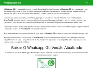 How whatsappgb.pro looks like on a tablet such as an iPad.