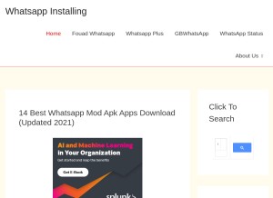 How whatsappinstalling.com looks like on a tablet such as an iPad.
