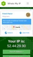 How whatsmyip.com looks like on a mobile device such as an iPhone.