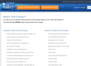 How whatsthatcharge.com looks like on a tablet such as an iPad.