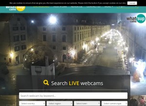 How whatsupcams.com looks like on a tablet such as an iPad.