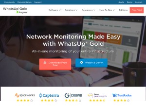 How whatsupgold.com looks like on a tablet such as an iPad.
