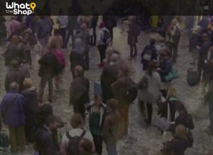 How whattheshop.net looks like on a tablet such as an iPad.