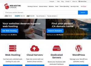 How whc.ca looks like on a tablet such as an iPad.