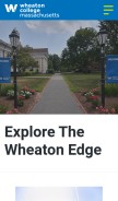 How wheatoncollege.edu looks like on a mobile device such as an iPhone.