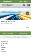 How wheels.com looks like on a mobile device such as an iPhone.