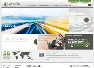 How wheels.com looks like on a tablet such as an iPad.