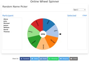 How wheelspinner.co looks like on a tablet such as an iPad.