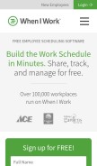 How wheniwork.com looks like on a mobile device such as an iPhone.