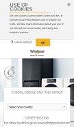 How whirlpool.eu looks like on a mobile device such as an iPhone.
