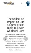 How whirlpoolcorp.com looks like on a mobile device such as an iPhone.