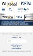 How whirlpoolportal.com looks like on a mobile device such as an iPhone.