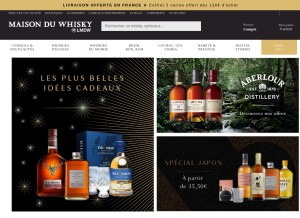 How whisky.fr looks like on a tablet such as an iPad.