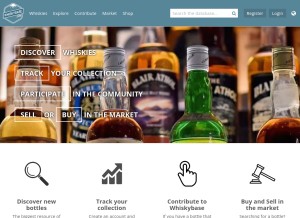 How whiskybase.com looks like on a tablet such as an iPad.