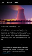 How whitecase.com looks like on a mobile device such as an iPhone.