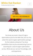 How whitehatranker.com looks like on a mobile device such as an iPhone.