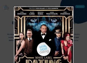 How whitelabeldating.com looks like on a tablet such as an iPad.