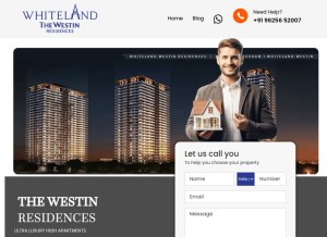 How whiteland-westinresidences.com looks like on a tablet such as an iPad.