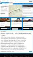 How whitepaperwizards.com looks like on a mobile device such as an iPhone.