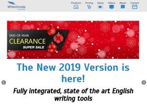 How whitesmoke.com looks like on a tablet such as an iPad.