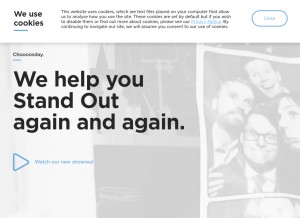 How whitespacers.com looks like on a tablet such as an iPad.