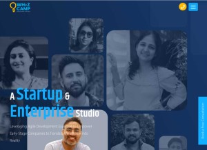 How whizcamp.tech looks like on a tablet such as an iPad.