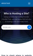 How whoishost.net looks like on a mobile device such as an iPhone.