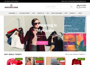 How wholesalebear.com looks like on a tablet such as an iPad.