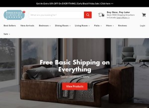 How wholesalefurniturebrokers.ca looks like on a tablet such as an iPad.