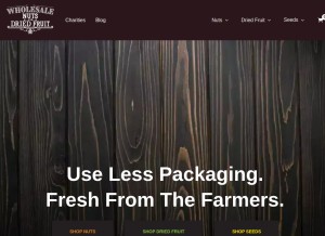 How wholesalenutsanddriedfruit.com looks like on a tablet such as an iPad.