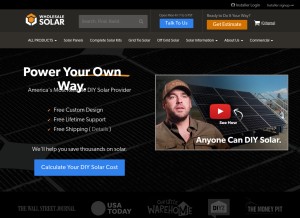 How wholesalesolar.com looks like on a tablet such as an iPad.