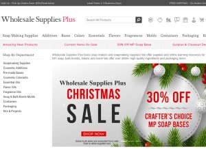 How wholesalesuppliesplus.com looks like on a tablet such as an iPad.