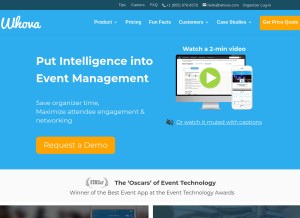 How whova.io looks like on a tablet such as an iPad.