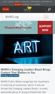 How whro.org looks like on a mobile device such as an iPhone.