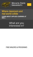 How wichita.edu looks like on a mobile device such as an iPhone.