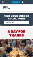 How wickedlocal.com looks like on a mobile device such as an iPhone.