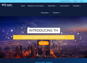 How wifi-soft.com looks like on a tablet such as an iPad.