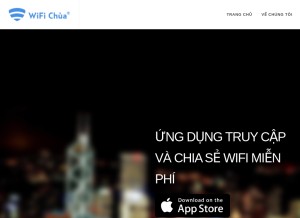 How wifichua.co looks like on a tablet such as an iPad.