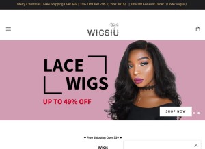 How wigsiu.com looks like on a tablet such as an iPad.