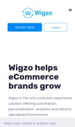 How wigzo.com looks like on a mobile device such as an iPhone.