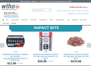 How wihatools.com looks like on a tablet such as an iPad.