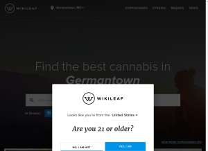 How wikileaf.com looks like on a tablet such as an iPad.